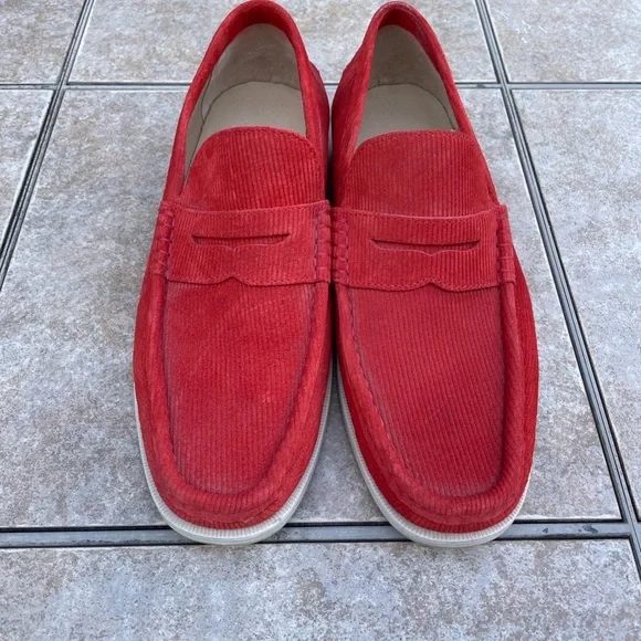 A.TESTONI loafers red
